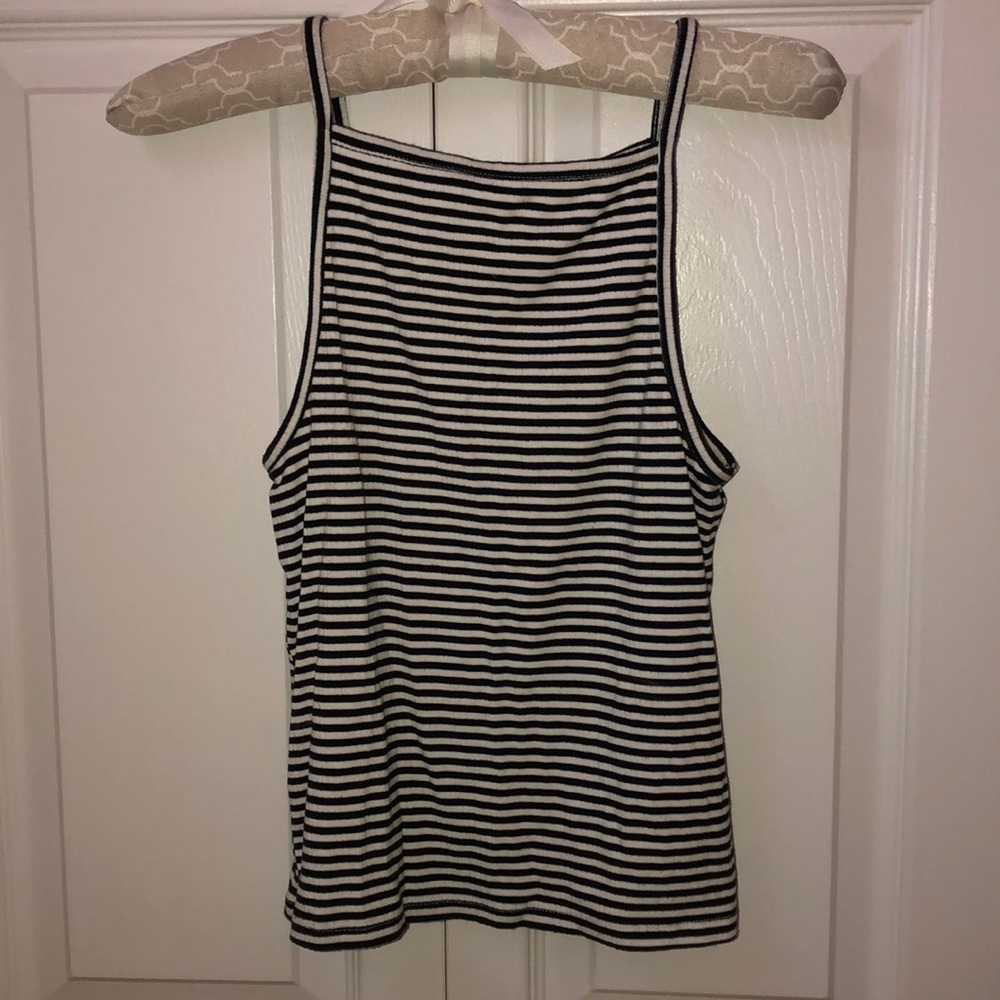 Black and white stripped tank top